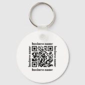 budget minimalist QR Code Business Keychain キーホルダー (裏面)