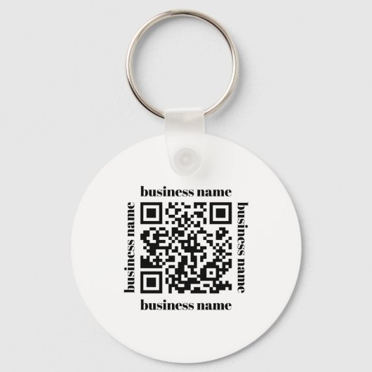 budget minimalist QR Code Business Keychain キーホルダー (裏面)