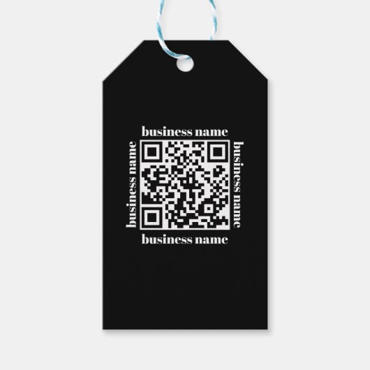 budget minimalist QR Code Business Keychain ギフトタグ (正面)