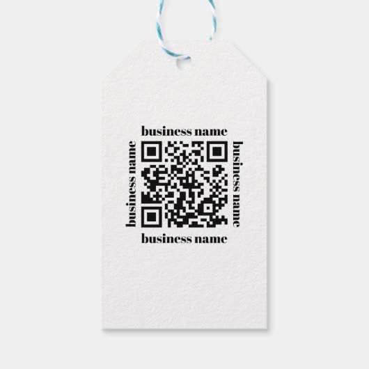 budget minimalist QR Code Business Keychain ギフトタグ (裏面)