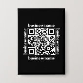 budget minimalist QR Code Business Keychain 缶バッジ (正面)