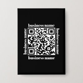 budget minimalist QR Code Business Keychain 缶バッジ