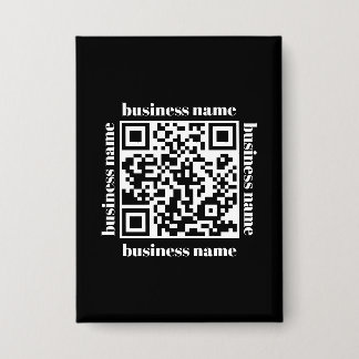 budget minimalist QR Code Business Keychain 缶バッジ