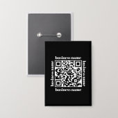 budget minimalist QR Code Business Keychain 缶バッジ (正面/裏面)