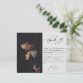 Budget Minimalist Script結婚の写真ありがとう (スタンド正面)