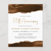 Budget Mocha Gold Agate 50th Anniversary Invite (正面)