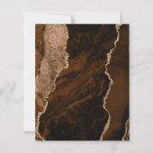 Budget Mocha Gold Agate Brown Save the Date (裏面)