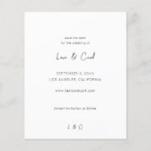 Budget MOD Para Photo Trio H Save the Date チラシ (裏面)