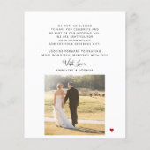Budget modern 2 photos wedding thank you card チラシ (裏面)