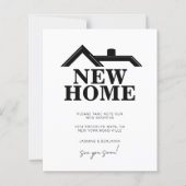 BUDGET Modern Black and White We’ve Moved New Home (正面)