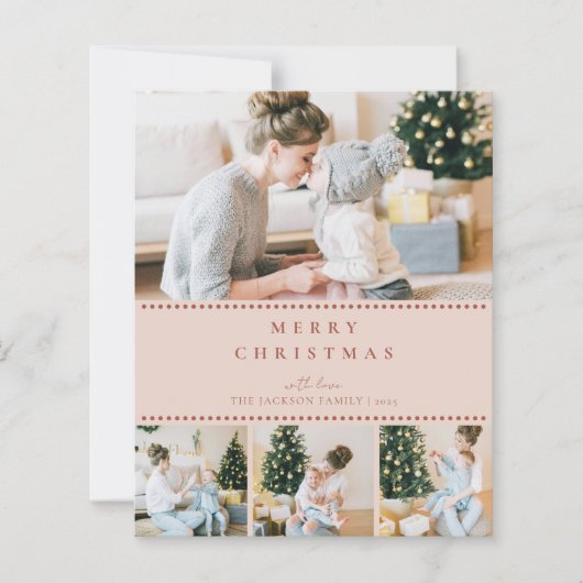 BUDGET Modern Blush Multi Photo Christmas (正面)