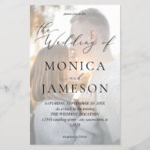 Budget Modern Calligraphy V2 Photo Wedding MED チラシ (正面)