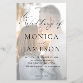 Budget Modern Calligraphy V2 Photo Wedding MED チラシ