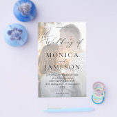 Budget Modern Calligraphy V2 Photo Wedding MED チラシ (シングル)