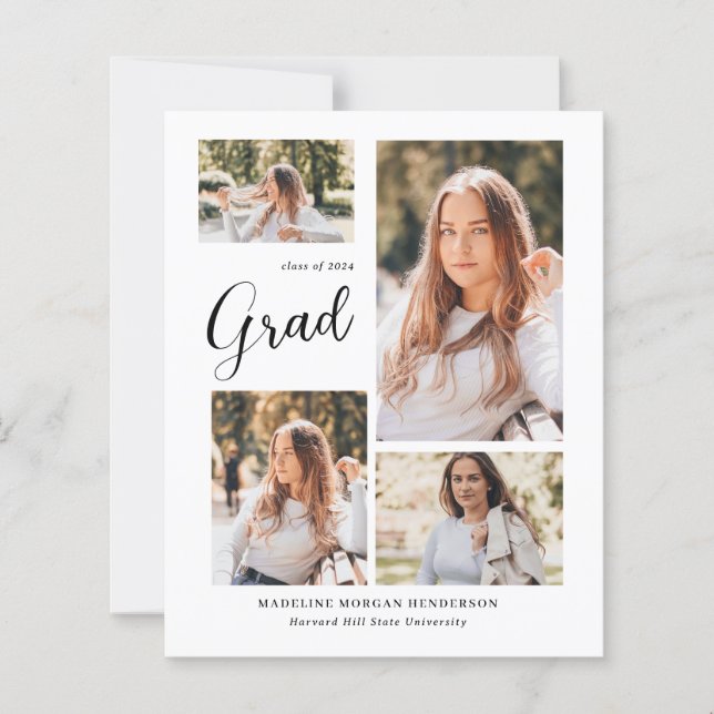 Budget Modern Classy 5 Photo Collage Graduation (正面)