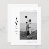 BUDGET Modern Clean Black and White Photo Wedding (正面/裏面)