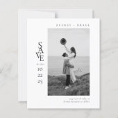 BUDGET Modern Clean Black and White Photo Wedding (正面)