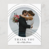 Budget modern elegant photo wedding thank you チラシ (正面)