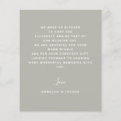 Budget modern elegant photo wedding thank you チラシ (裏面)