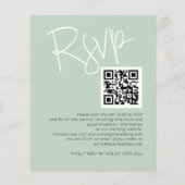Budget Modern Eucalyptus QR Wedding Invitation (裏面)