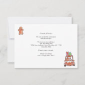 BUDGET Modern Gingerbread Truck Sweet News Moving ノートカード (裏面)