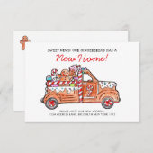 BUDGET Modern Gingerbread Truck Sweet News Moving ノートカード (正面/裏面)