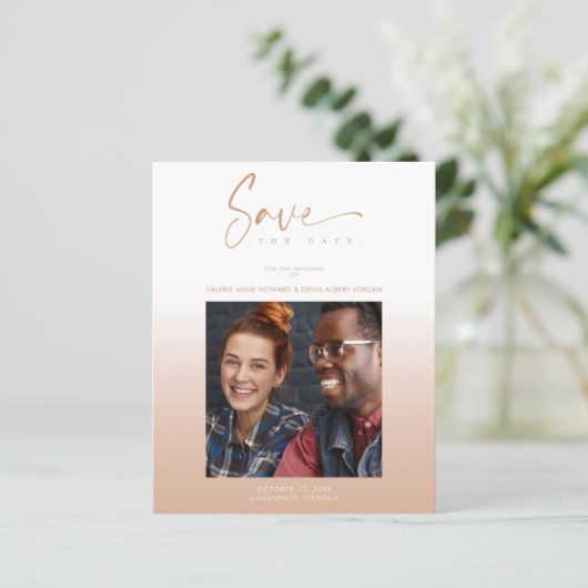 Budget Modern Gradient Minimalist Photo Couple (スタンド正面)