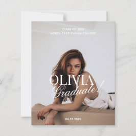 BUDGET Modern Photo Typography Script Grad Party 