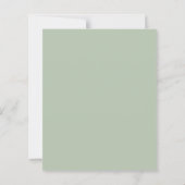 Budget Modern Script Sage Green Wedding Invitation (裏面)