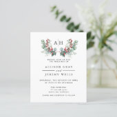 Budget Monogram Floral Wedding Invitation Flyer (スタンド正面)