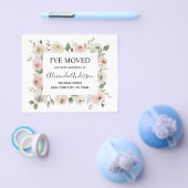 Budget Moving Announcement Dusty Pink Floral チラシ (シングル)