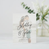 Budget names script overlay photo wedding invite (スタンド正面)