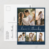 Budget Navy 5写真結婚s Thank Youポストカード ポストカード (正面/裏面)