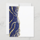 Budget Navy Blue Gold Ink Wedding Save the Date (裏面)