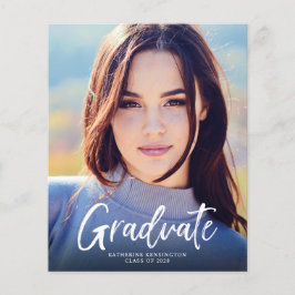 Budget Navy Blue Script卒業のお知らせ