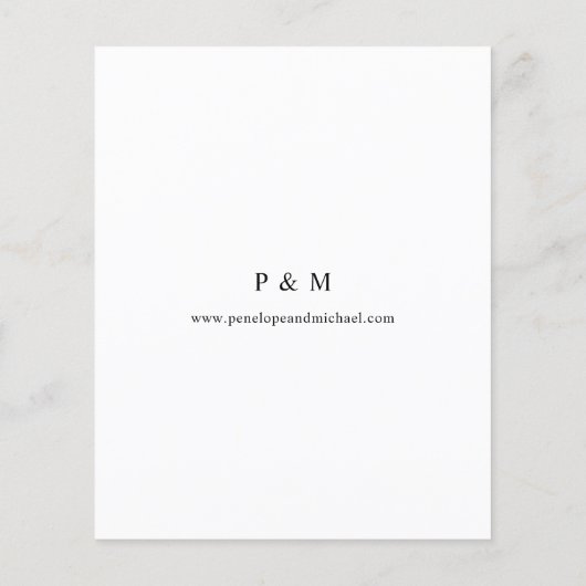 Budget Navy D Blue & PinkフローラSave the Date V2 (裏面)