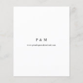 Budget Navy D Blue & PinkフローラSave the Date V2 チラシ (裏面)