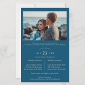 Budget Navy Trendy Modern Branches Gold Photo (裏面)