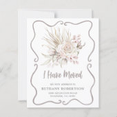 Budget New Home Blush Pink Roses Moving Card (正面)