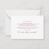 Budget Newlywedsフォトコラージュ結婚の感謝 ノートカード (裏面)