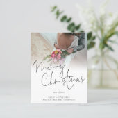 Budget Newlyweds写真メリークリスマスカード (スタンド正面)