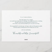 Budget Newlyweds 3 Photo's 結婚 Thank You 便箋 (裏面)