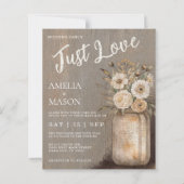 Budget Nothing Fancy Just Love Mason Jar Wedding (正面)