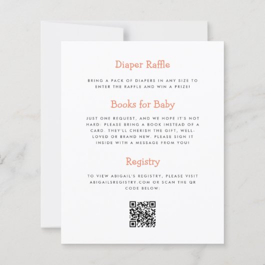 Budget Oh Baby Cute Axolotl QR Code Baby Shower (裏面)