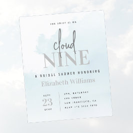 BUDGET On Cloud 9ブライダルシャワーへの招待