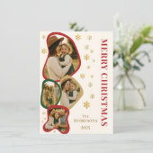 Budget Organic Frame Merry Christmas Photo Card 招待状 (スタンド正面)