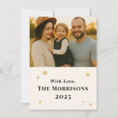 Budget Organic Frame Merry Christmas Photo Card 招待状 (裏面)