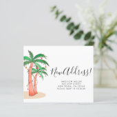 Budget Palm Trees Moving Announcement Card (スタンド正面)