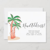 Budget Palm Trees Moving Announcement Card (正面)
