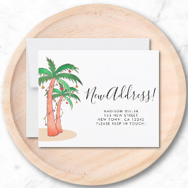 Budget Palm Trees Moving Announcement Card
